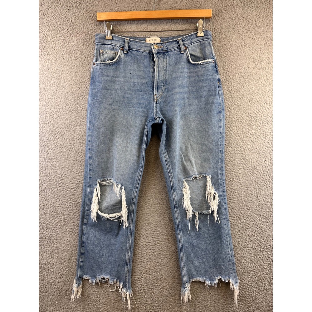 We The Free Women's Boyfriend Jeans - Light Blue Distressed